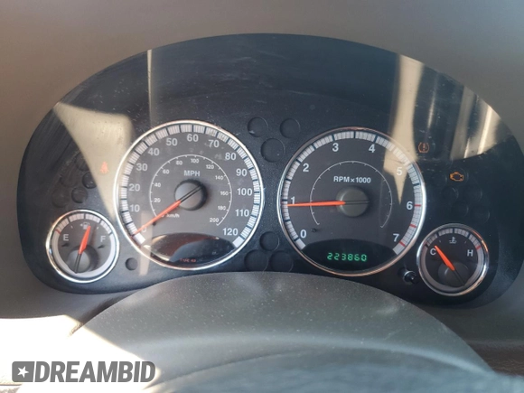 2005 Jeep Liberty Limited with VIN 1J4GK58K35W625406, listed as a Copart auction lot 46988565 with 223,860 mi miles and Salvage Title. Bid and sale history available at carsss.com. Image 9.