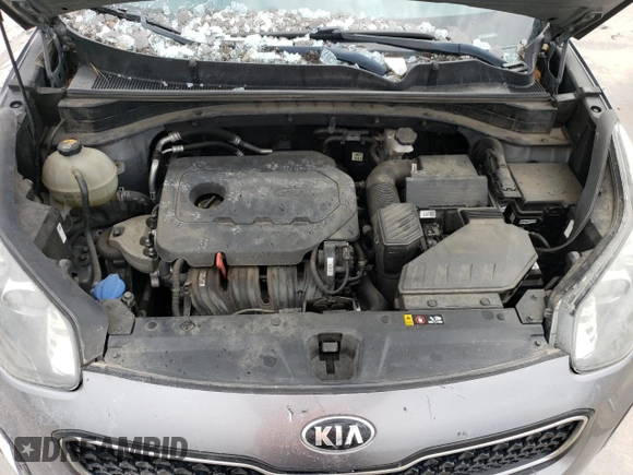 2017 Kia Sportage LX with VIN KNDPMCAC7H7117073, listed as a Copart auction lot 55851145 with 93,347 mi miles and Salvage Title. Bid and sale history available at carsss.com. Image 12.