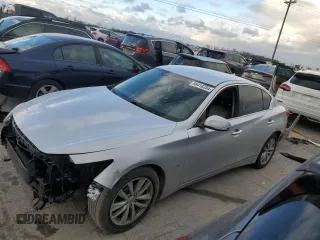 2017 Infiniti Q50 2.0t with VIN JN1CV7AP8HM641794, listed as a Copart auction lot 86418204 with 102,895 mi miles and Salvage Title. Bid and sale history available at carsss.com. Image 1.