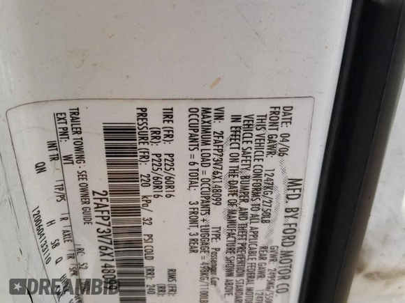 2006 Ford Crown Victoria z VIN 2FAFP73V76X148099, wystawiony jako Copart lot #49996435 z przebiegiem Nie podano mil oraz Szkoda całkowita • Salvage title. Historia ofert i sprzedaży dostępna na DreamBid. Obrazek 12.