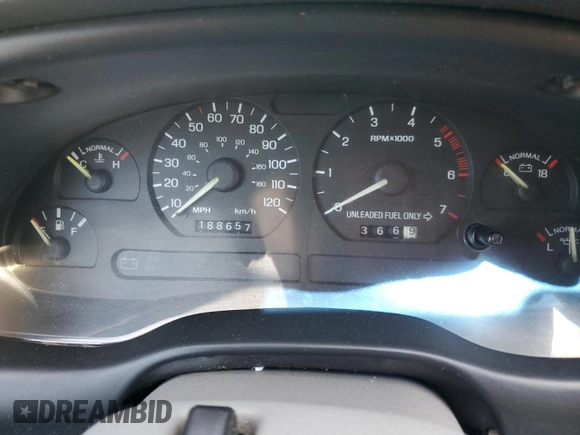 1994 Ford Mustang with VIN 1FALP4444RF217094, listed as a Copart auction lot 69067124 with 188,657 mi miles and Clean title. Bid and sale history available at DreamBid. Image 9.