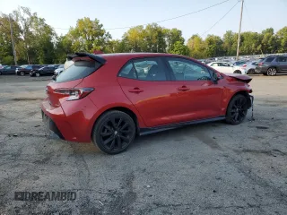 2021 Toyota Corolla Hatchback SE with VIN JTND4MBEXM3107708, listed as a Copart auction lot 71182694 with 0 mi miles and Salvage Title. Bid and sale history available at carsss.com. Image 3.