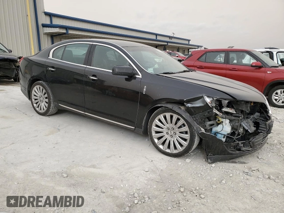 2015 Lincoln MKS with VIN 1LNHL9DK1FG600791, listed as a Copart auction lot 49575395 with 80,391 mi miles and Salvage Title. Bid and sale history available at carsss.com. Image 4.