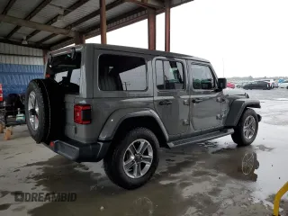 2021 Jeep Wrangler Unlimited Sahara Altitude с VIN 1C4HJXEG9MW512731, выставлен на аукционе Copart как лот 56205765 с пробегом 58 426 миль миль и Списание • Salvage title. История ставок и продаж доступна на DreamBid. Изображение 3.