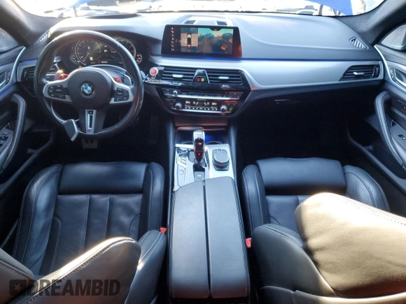 2019 BMW M5 with VIN WBSJF0C5XKB285493, listed as a Copart auction lot 87696545 with 47,381 mi miles and Salvage Title. Bid and sale history available at carsss.com. Image 8.