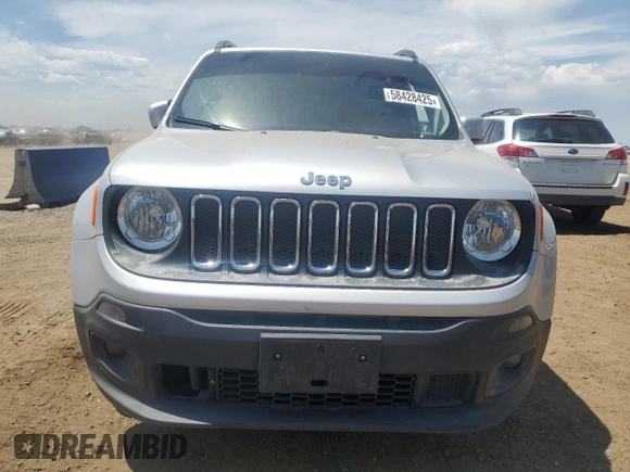 2017 Jeep Renegade Altitude with VIN ZACCJBBB5HPF33696, listed as a Copart auction lot 58428425 with 109,230 mi miles and Salvage title. Bid and sale history available at DreamBid. Image 5.