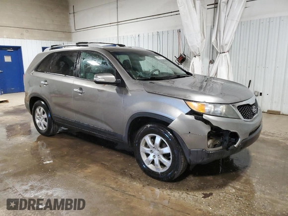 2012 Kia Sorento LX with VIN 5XYKT3A69CG205741, listed as a Copart auction lot 54657155 with 178,794 mi miles and Salvage Title. Bid and sale history available at DreamBid. Image 4.