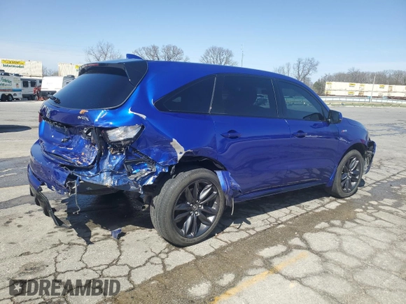 2020 Acura MDX Technology with VIN 5J8YD4H08LL021282, listed as a Copart auction lot 49643005 with 114,218 mi miles and Salvage title. Bid and sale history available at DreamBid. Image 3.