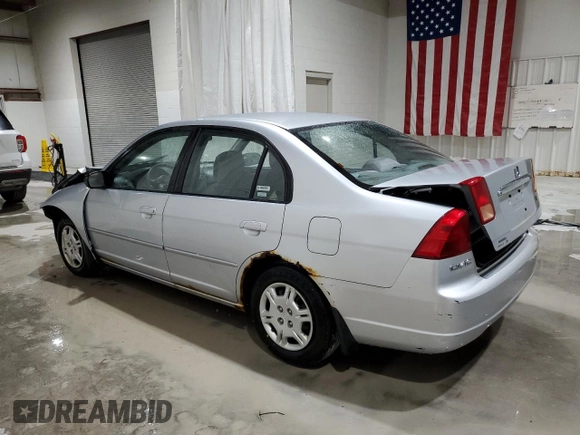 2002 Honda Civic LX with VIN 2HGES16552H543711, listed as a Copart auction lot 52592845 with 141,077 mi miles and Salvage Title. Bid and sale history available at carsss.com. Image 2.