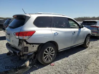 2013 Nissan Pathfinder SL with VIN 5N1AR2MM6DC673040, listed as a Copart auction lot 50086285 with 116,073 mi miles and Salvage Title. Bid and sale history available at carsss.com. Image 3.