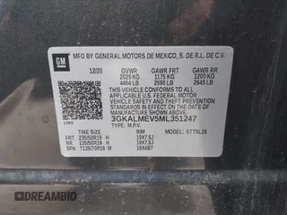 2021 GMC Terrain SLE with VIN 3GKALMEV5ML351247, listed as a IAAI auction lot 42285141 with 32,816 mi miles and . Bid and sale history available at DreamBid. Image 9.