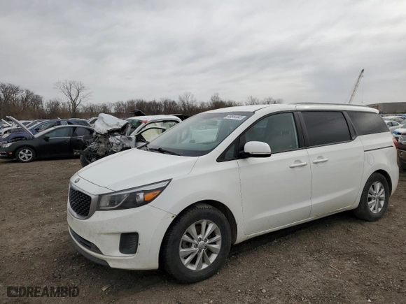 2015 Kia Sedona LX with VIN KNDMB5C10F6066051, listed as a Copart auction lot 49844445 with NaN miles and Clean Title. Bid and sale history available at carsss.com. Image 1.