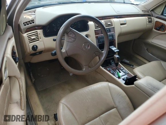 2002 Mercedes-Benz E-Class with VIN WDBJF65J82B397776, listed as a Copart auction lot 73745144 with 0 mi miles and Salvage Title. Bid and sale history available at carsss.com. Image 8.