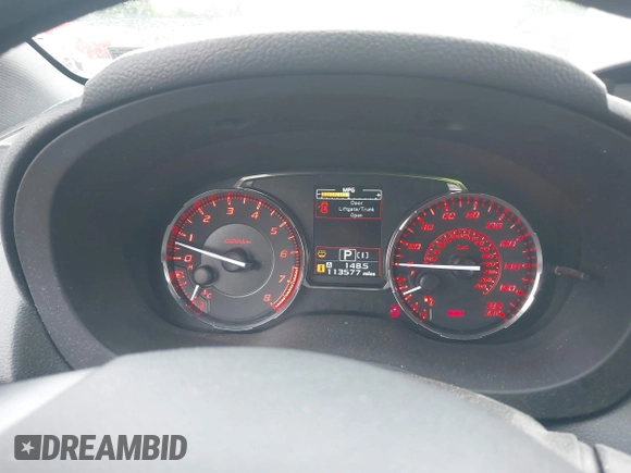 2015 Subaru WRX Premium с VIN JF1VA1D69F8829110, выставлен на аукционе IAAI как лот 42361924 с пробегом 113 577 миль миль и . История ставок и продаж доступна на DreamBid. Изображение 7.
