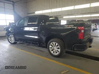2021 Chevrolet Silverado 1500 Custom with VIN 1GCPYBEK3MZ120101, listed as a Copart auction lot 84403284 with 52,693 mi miles and Salvage Title. Bid and sale history available at DreamBid. Image 2.