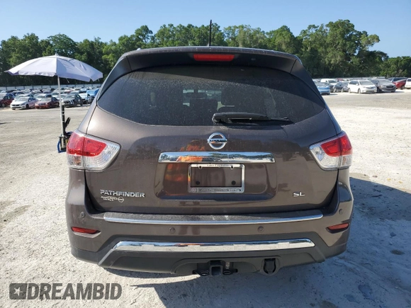 2016 Nissan Pathfinder SL with VIN 5N1AR2MN8GC652137, listed as a Copart auction lot 53731415 with 105,198 mi miles and Salvage title. Bid and sale history available at DreamBid. Image 6.