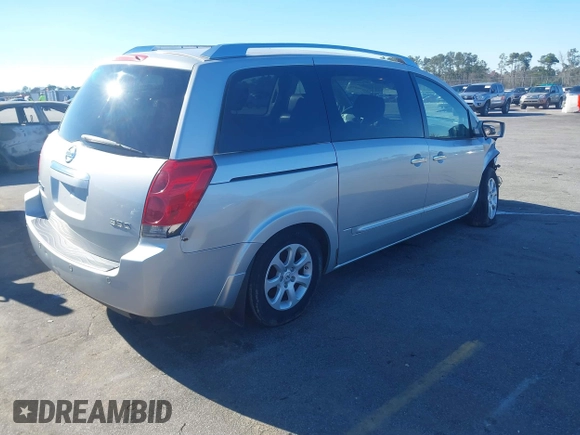2008 Nissan Quest S z VIN 5N1BV28U08N119948, wystawiony jako IAAI lot #41738626 z przebiegiem 245 623 mil mil oraz . Historia ofert i sprzedaży dostępna na DreamBid. Obrazek 4.