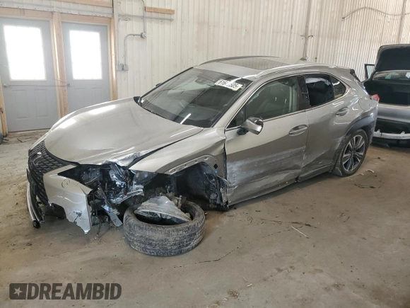 2022 Lexus UX 250h with VIN JTHX9JBH3N2058322, listed as a Copart auction lot 61646505 with 46,297 mi miles and Salvage title. Bid and sale history available at DreamBid. Image 1.