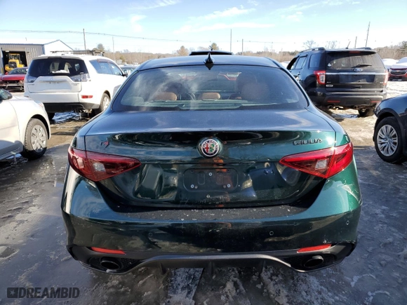2021 Alfa Romeo Giulia Ti with VIN ZARFANBN2M7645829, listed as a Copart auction lot 45524315 with 58,368 mi miles and Salvage Title. Bid and sale history available at carsss.com. Image 6.