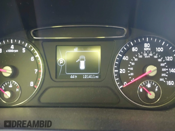 2016 Kia Sorento EX with VIN 5XYPH4A10GG164505, listed as a IAAI auction lot 41161549 with 121,411 mi miles. Bid and sale history available at carsss.com. Image 16.