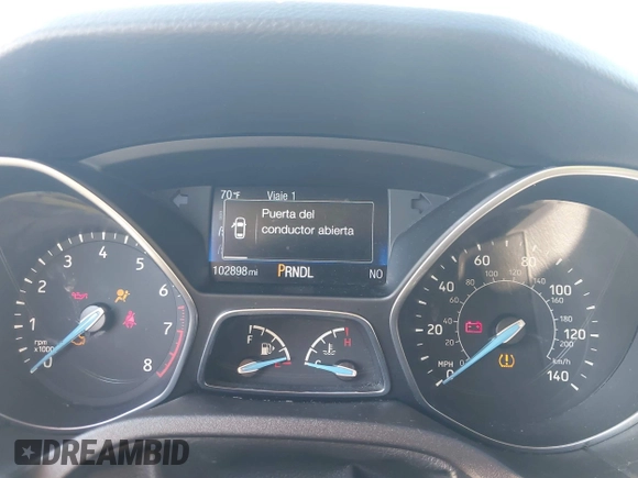 2015 Ford Focus SE with VIN 1FADP3F29FL350473, listed as a IAAI auction lot 41032182 with 102,898 mi miles. Bid and sale history available at carsss.com. Image 7.