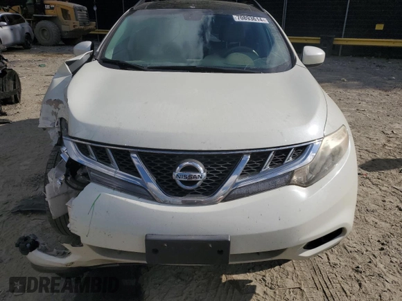 2011 Nissan Murano SV with VIN JN8AZ1MWXBW179389, listed as a Copart auction lot 70893614 with 141,937 mi miles and Salvage Title. Bid and sale history available at carsss.com. Image 5.
