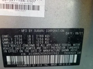 2022 Subaru Legacy Premium with VIN 4S3BWAD65N3003963, listed as a Copart auction lot 60762245 with 95,949 mi miles and Salvage title. Bid and sale history available at DreamBid. Image 13.
