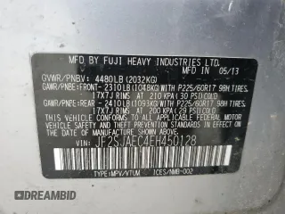2014 Subaru Forester 2.5i Premium with VIN JF2SJAEC4EH450128, listed as a Copart auction lot 52442065 with 221,511 mi miles and Salvage Title. Bid and sale history available at carsss.com. Image 13.