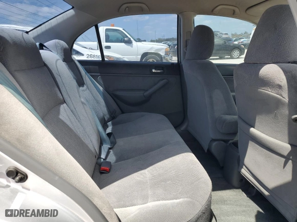 2002 Honda Civic LX with VIN 1HGES16512L072112, listed as a Copart auction lot 52714665 with 99,286 mi miles and Salvage Title. Bid and sale history available at carsss.com. Image 10.