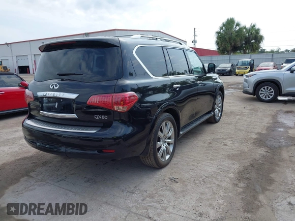 2014 Infiniti QX80 with VIN JN8AZ2NF0E9552320, listed as a IAAI auction lot 42339352 with 160,583 mi miles and . Bid and sale history available at DreamBid. Image 4.