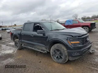 2024 Ford F-150 STX with VIN 1FTEW2LP1RFB39332, listed as a Copart auction lot 51200975 with 7,684 mi miles and Salvage Title. Bid and sale history available at carsss.com. Image 4.