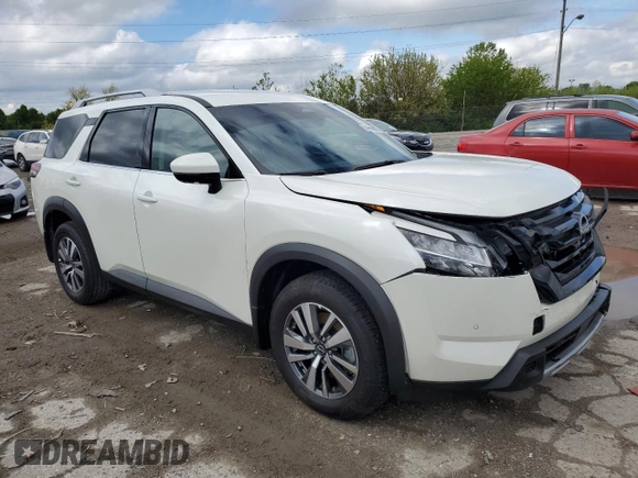 2024 Nissan Pathfinder SL with VIN 5N1DR3CC1RC313807, listed as a Copart auction lot 55822515 with 7,625 mi miles and Salvage title. Bid and sale history available at DreamBid. Image 4.