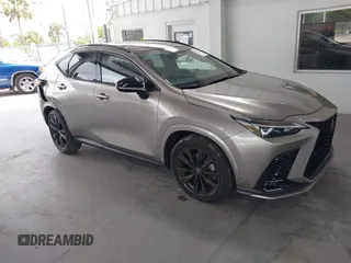 2024 Lexus NX 350 F Sport with VIN 2T2KGCEZ9RC046177, listed as a IAAI auction lot 42434643 with 58,183 mi miles and . Bid and sale history available at DreamBid. Image 1.