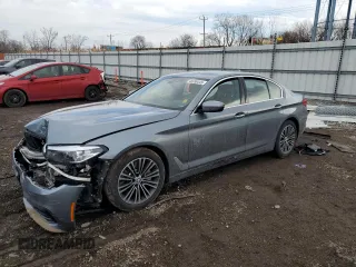 2018 BMW 5 Series 530i xDrive with VIN WBAJA7C52JWA72012, listed as a Copart auction lot 46990445 with Not Provided miles and Salvage Title. Bid and sale history available at carsss.com. Image 1.