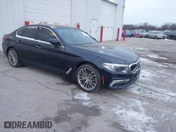 2017 BMW 5 Series 530i xDrive with VIN WBAJA7C30HG904995, listed as a IAAI auction lot 41428716 with 89,501 mi miles and . Bid and sale history available at carsss.com. Image 1.
