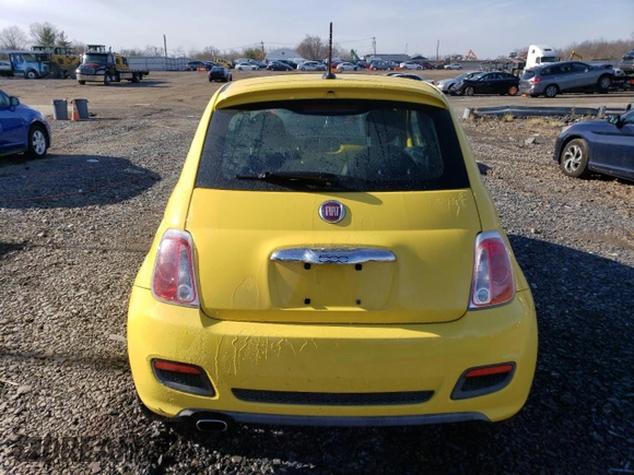 2014 FIAT 500 Sport with VIN 3C3CFFBR0ET165345, listed as a Copart auction lot 82408374 with 124,705 mi miles and Salvage Title. Bid and sale history available at carsss.com. Image 6.