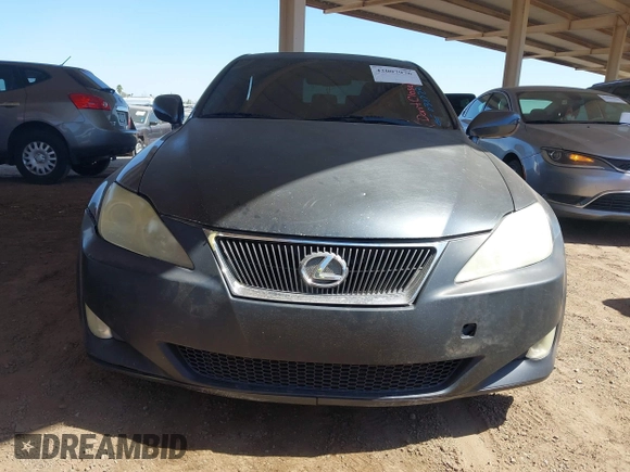 2007 Lexus IS with VIN JTHBK262772038927, listed as a IAAI auction lot 42007976 with 180,737 mi miles. Bid and sale history available at carsss.com. Image 6.