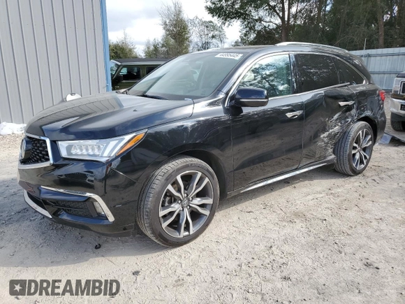 2020 Acura MDX w/Advance Pkg with VIN 5J8YD4H85LL020158, listed as a Copart auction lot 44995445 with 48,593 mi miles and Salvage Title. Bid and sale history available at carsss.com. Image 1.