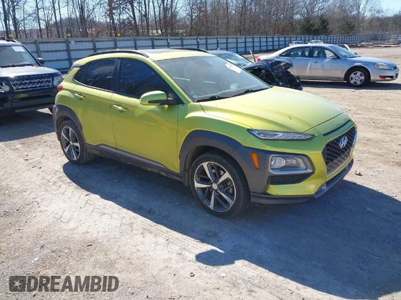 2020 Hyundai Kona Limited with VIN KM8K33A50LU564963, listed as a IAAI auction lot 41683697 with 87,893 mi miles. Bid and sale history available at carsss.com. Image 1.