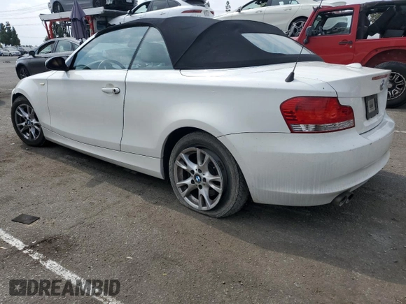 2008 BMW 1 Series 128i with VIN WBAUN13558VH80138, listed as a Copart auction lot 72604234 with 153,055 mi miles and Salvage Title. Bid and sale history available at carsss.com. Image 2.