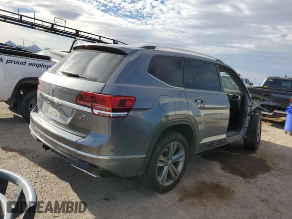 2019 Volkswagen Atlas SEL R-Line with VIN 1V2RR2CA9KC550679, listed as a Copart auction lot 50596155 with 85,482 mi miles and Salvage title. Bid and sale history available at DreamBid. Image 3.