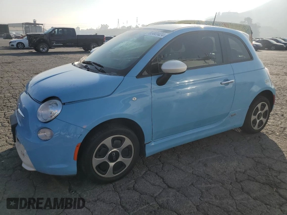 2015 FIAT 500e with VIN 3C3CFFGE7FT507347, listed as a Copart auction lot 83441424 with 70,988 mi miles and Clean Title. Bid and sale history available at carsss.com. Image 1.