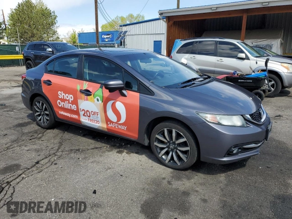 2015 Honda Civic EX-L z VIN 2HGFB2F94FH542794, wystawiony jako Copart lot #55478245 z przebiegiem 149 903 mil mil oraz Szkoda całkowita • Salvage title. Historia ofert i sprzedaży dostępna na DreamBid. Obrazek 4.