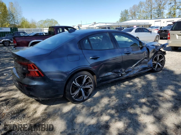 2025 Volvo S60 Core with VIN 7JRL12GJ6SG364732, listed as a Copart auction lot 53539135 with 9,243 mi miles and Salvage Title. Bid and sale history available at carsss.com. Image 3.