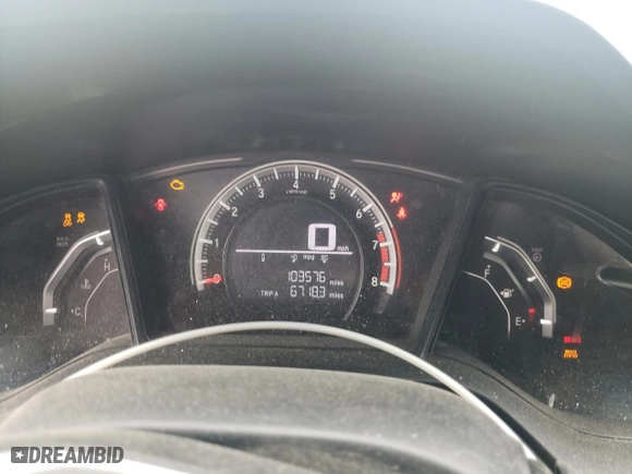 2018 Honda Civic Coupe LX with VIN 2HGFC4A53JH302299, listed as a Copart auction lot 50829085 with 103,576 mi miles and Salvage Title. Bid and sale history available at carsss.com. Image 9.