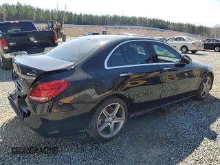 2015 Mercedes-Benz C-Class C 400 with VIN 55SWF6GB2FU027258, listed as a Copart auction lot 48703075 with 125,797 mi miles and Salvage Title. Bid and sale history available at carsss.com. Image 3.