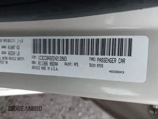 2014 Chrysler 200 LX with VIN 1C3CCBAB2EN213983, listed as a IAAI auction lot 42006774 with 80,615 mi miles and . Bid and sale history available at carsss.com. Image 9.
