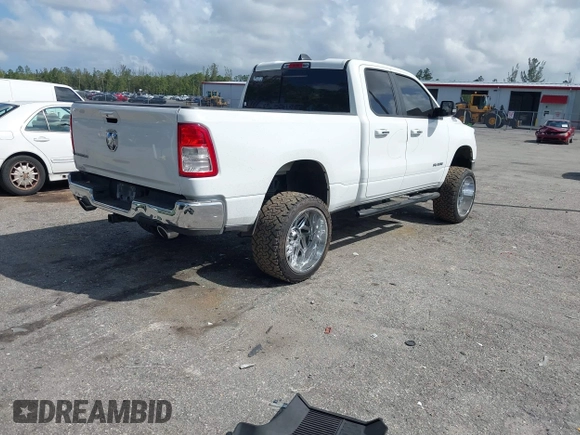 2020 Ram 1500 Big Horn with VIN 1C6RREBT8LN357605, listed as a IAAI auction lot 41937861 with 69,258 mi miles. Bid and sale history available at carsss.com. Image 4.