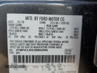 2018 Ford Edge SEL with VIN 2FMPK3J95JBB62886, listed as a Copart auction lot 44267365 with 76,070 mi miles and Salvage Title. Bid and sale history available at carsss.com. Image 13.