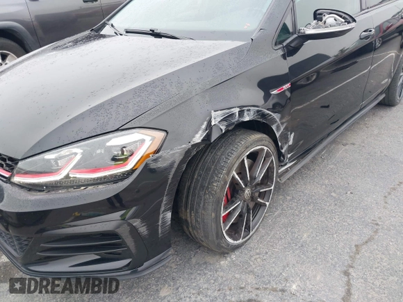2019 Volkswagen Golf GTI S with VIN 3VW5T7AU3KM005648, listed as a IAAI auction lot 42096528 with 57,352 mi miles. Bid and sale history available at carsss.com. Image 6.